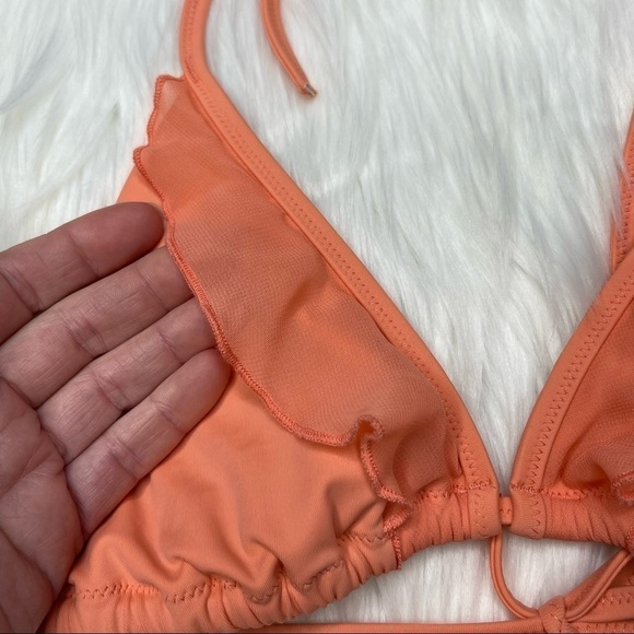 Victoria’s Secret Coral Slide Triangle Bikini Top Medium - Picture 5 of 9